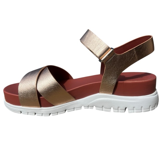 Cole Haan Women's ZERØGRAND Sandal in Gold and White NIB 7.5 - Picture 3 of 8